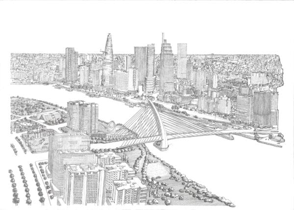 2023 Saigon District 1 View from Thu Thiem